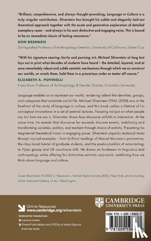 Silverstein, Michael (University of Chicago) - Language in Culture