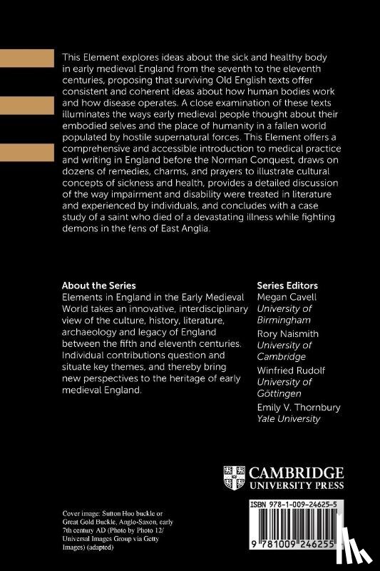 Batten, Caroline (University of Pennsylvania) - Health and the Body in Early Medieval England