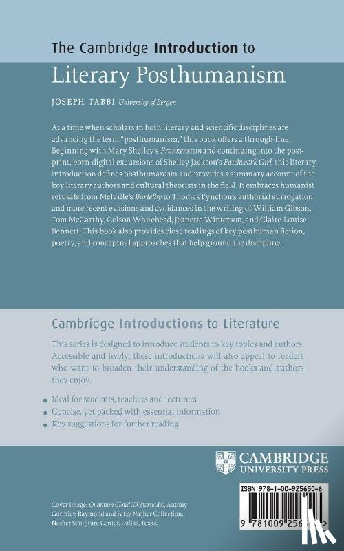 Tabbi, Joseph (Universitetet i Bergen - The Cambridge Introduction to Literary Posthumanism