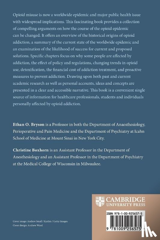 Bryson, Ethan O. (Icahn School of Medicine at Mount Sinai, Boxhorn, Christine E. (Medical College of Wisconsin - The Opioid Epidemic