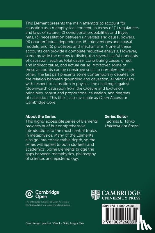 Kistler, Max (Universite Paris 1 Pantheon-Sorbonne) - Metaphysics of Causation