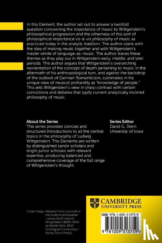 Guter, Eran (The Max Stern Yezreel Valley College) - Wittgenstein on Music