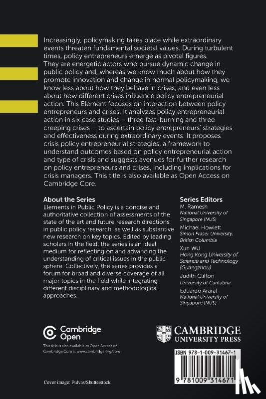 Petridou, Evangelia (Mid Sweden University and NTNU Social Research), Sparf, Jorgen (Mid Sweden University and NTNU Social Research), Zahariadis, Nikolaos (Rhodes College), Birkland, Thomas (North Carolina State University) - Policy Entrepreneurs, Crises, and Policy Change