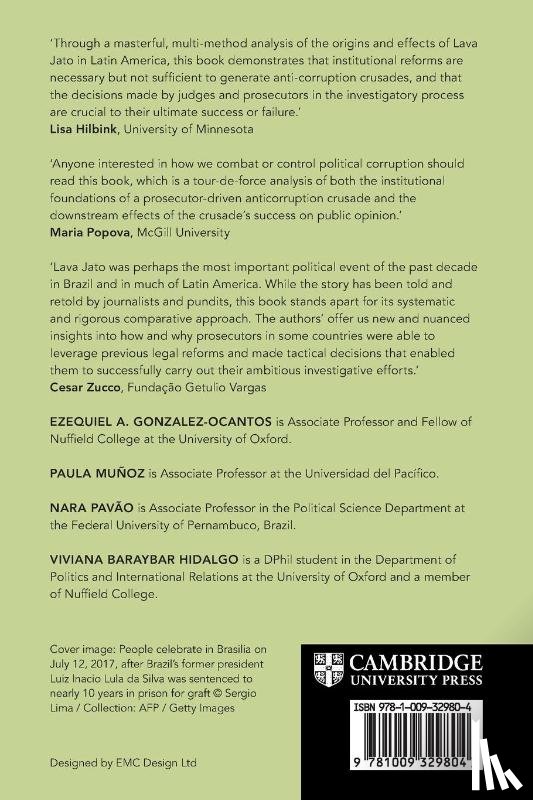 Gonzalez-Ocantos, Ezequiel A. (University of Oxford), Munoz Chirinos, Paula (Universidad del Pacifico, Pavao, Nara (Universidade Federal de Pernambuco, Baraybar Hidalgo, Viviana (University of Oxford) - Prosecutors, Voters, and the Criminalization of Corruption in Latin America