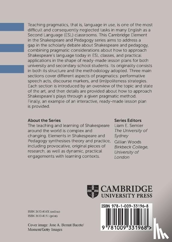 Ciambella, Fabio (Sapienza University of Rome) - Teaching English as a Second Language with Shakespeare