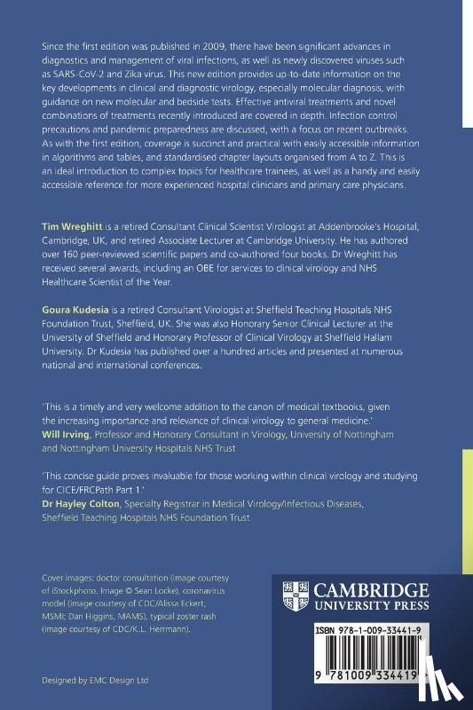 Wreghitt, Tim (Addenbrooke’s Hospital), Kudesia, Goura (Sheffield Teaching Hospitals) - Clinical and Diagnostic Virology