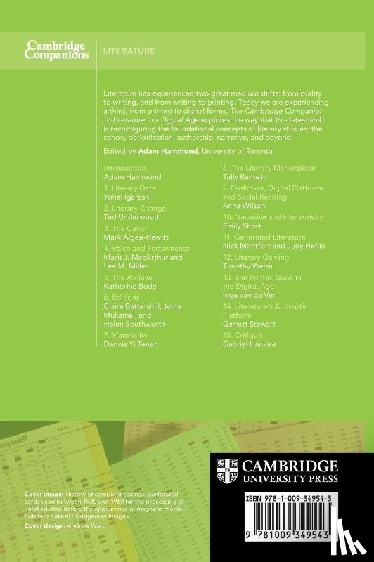  - The Cambridge Companion to Literature in a Digital Age
