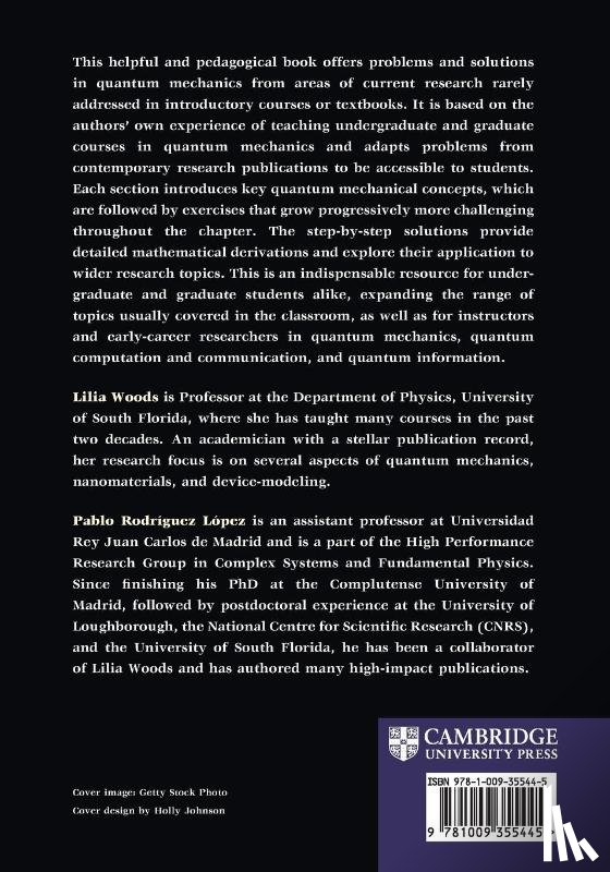 Woods, Lilia M. (University of South Florida), Rodriguez Lopez, Pablo (Universidad Rey Juan Carlos - Contemporary Quantum Mechanics in Practice