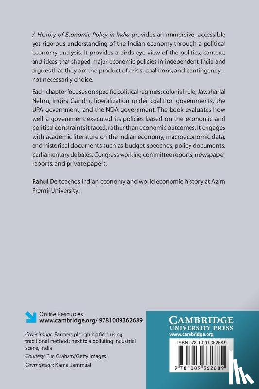 De, Rahul (Azim Premji University - A History of Economic Policy in India