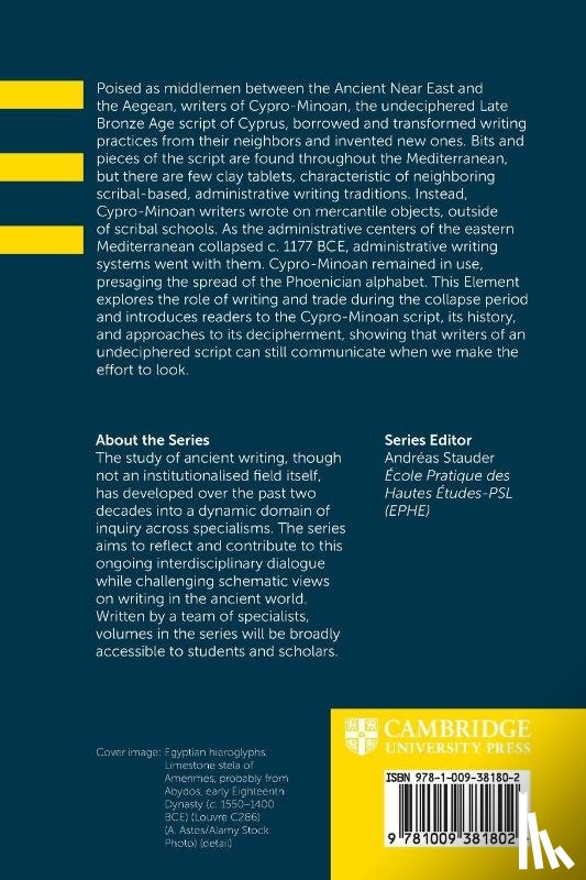Donnelly, Cassandra M. (University of Cyprus) - Cypro-Minoan and Its Writers