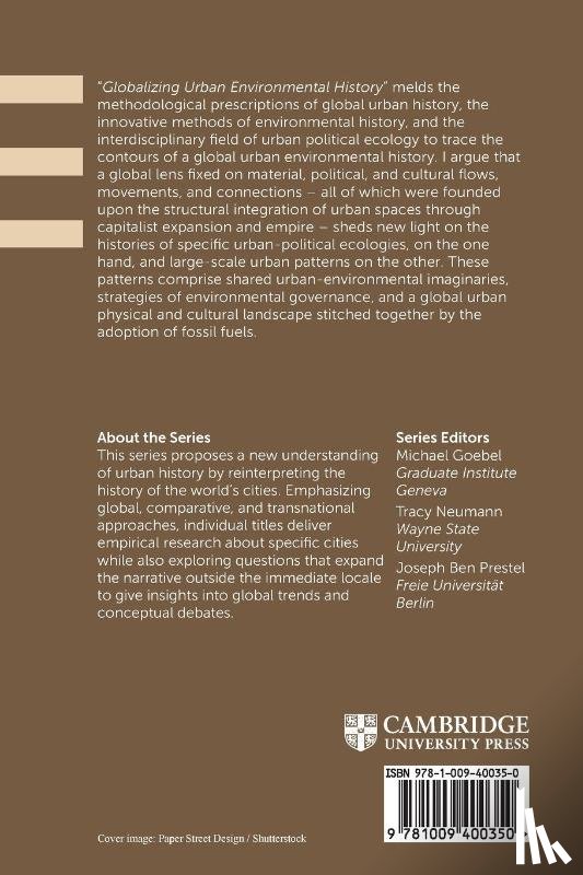 Vitz, Matthew (University of California - Globalizing Urban Environmental History