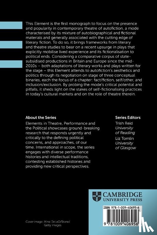 Mark, Lianna (Ludwig-Maximilians-Universitat Munchen) - Theatres of Autofiction