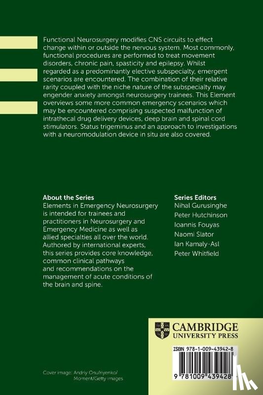 Manfield, James (John Radcliffe Hospital), Park, Nicholas (Royal Preston Hospital) - Emergency Scenarios in Functional Neurosurgery