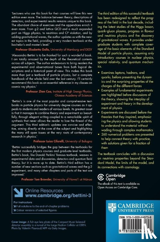 Bettini, Alessandro (Universita degli Studi di Padova - Introduction to Elementary Particle Physics
