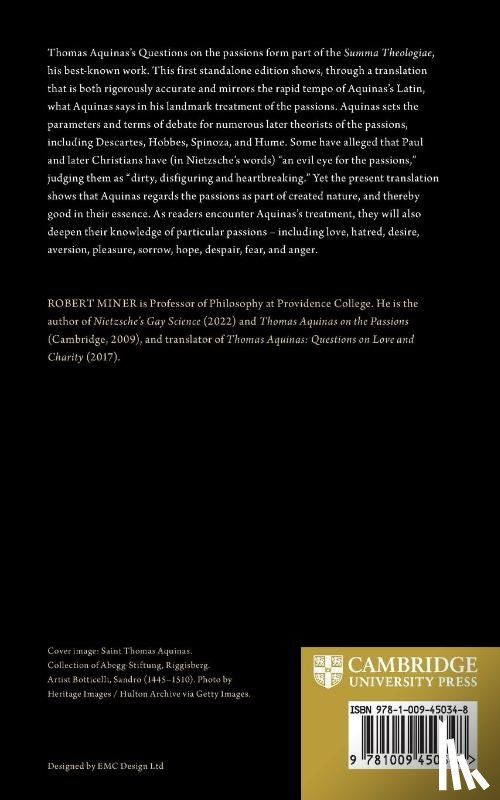 Miner, Robert - Thomas Aquinas: Questions on the Passions