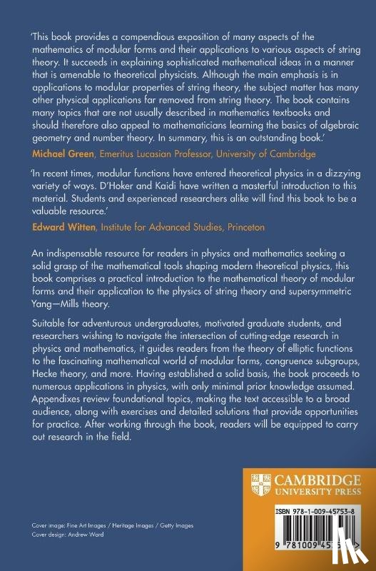 D'Hoker, Eric (University of California, Kaidi, Justin (Kyushu University) - Modular Forms and String Theory