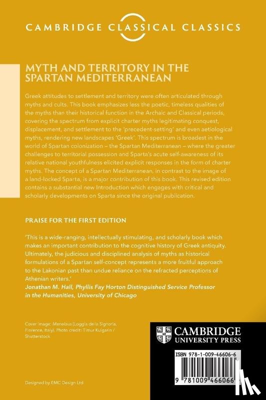 Malkin, Irad (Tel-Aviv University) - Myth and Territory in the Spartan Mediterranean