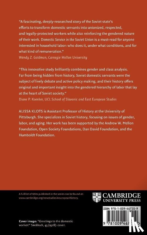 Klots, Alissa (University of Pittsburgh) - Domestic Service in the Soviet Union