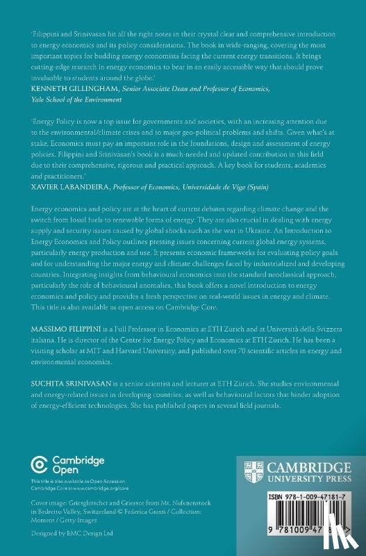 Filippini, Massimo (ETH Zurich and Universita della Svizzera Italiana), Srinivasan, Suchita (ETH Zurich) - An Introduction to Energy Economics and Policy