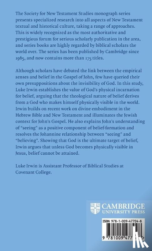 Irwin, Luke (Covenant University - Jesus and the Visibility of God