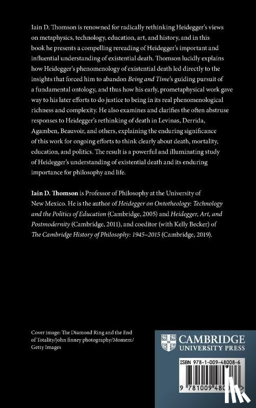 Thomson, Iain D. (University of New Mexico) - Rethinking Death in and after Heidegger