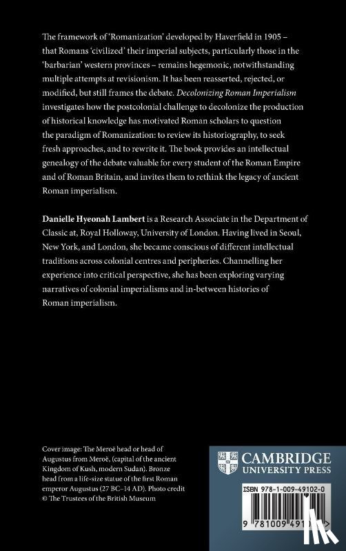 Lambert, Danielle Hyeonah (Royal Holloway - Decolonizing Roman Imperialism