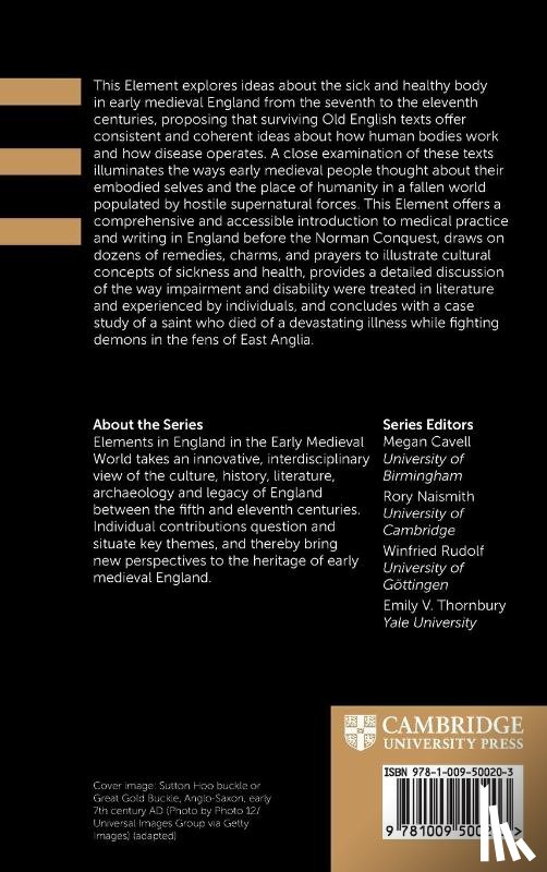 Batten, Caroline (University of Pennsylvania) - Health and the Body in Early Medieval England
