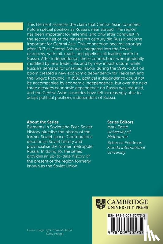 Pomfret, Richard (Johns Hopkins University and The University of Adelaide) - Central Asia - Russia's Near Abroad or Crossroads of Asia?