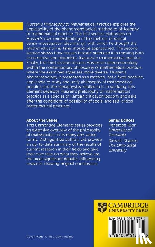 Hartimo, Mirja (University of Helsinki) - Husserl's Philosophy of Mathematical Practice