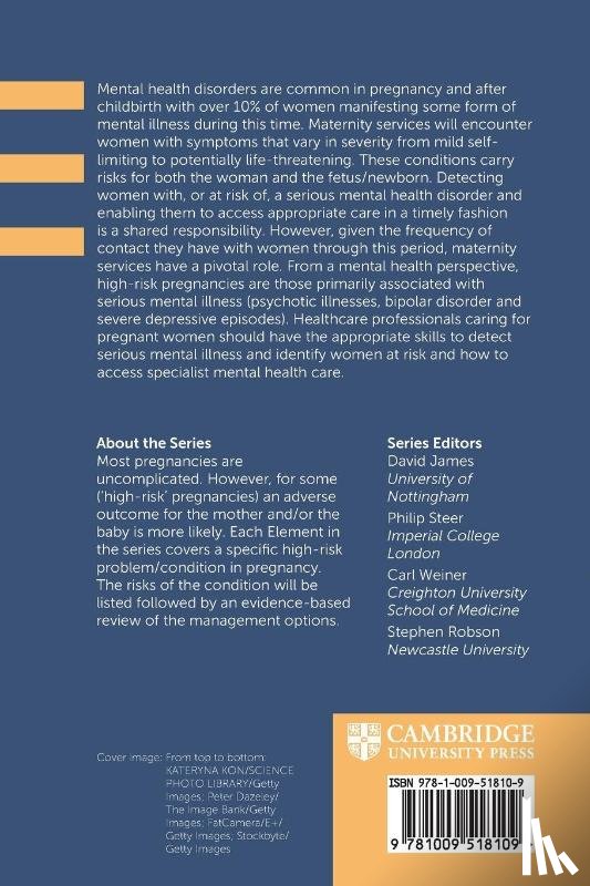 Schofield, Zena (Greater Manchester Mental Health NHS Foundation Trust), Schofield, Zack (Cambridge University) - Mental Health Disorders in Pregnancy and the Early Postpartum