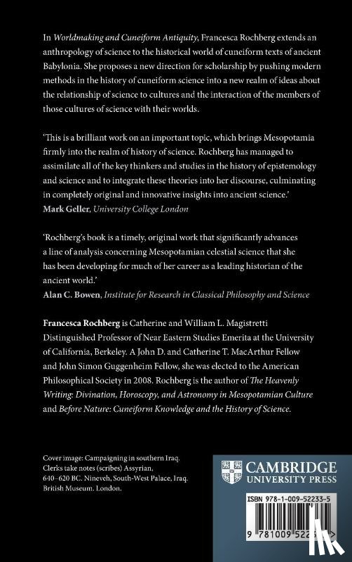 Rochberg, Francesca (University of California - Worldmaking and Cuneiform Antiquity