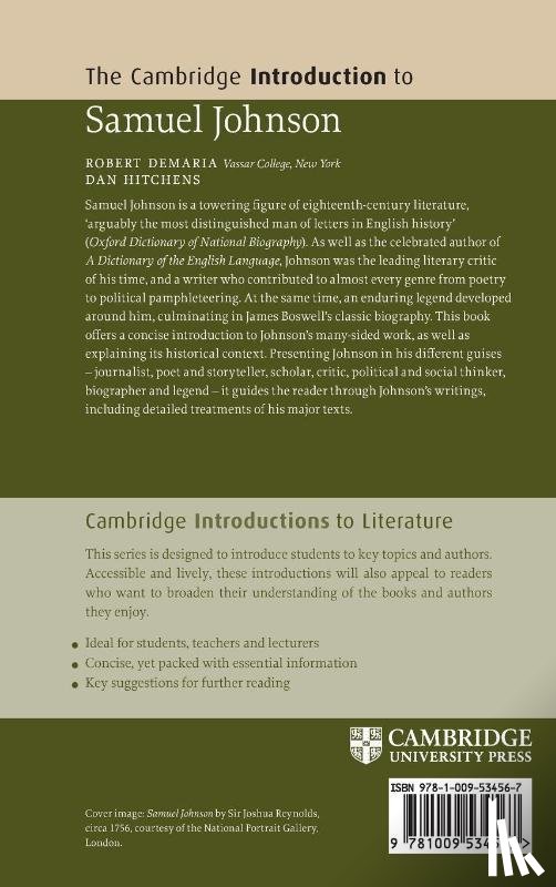 DeMaria, Robert (Vassar College, Hitchens, Daniel (independent) - The Cambridge Introduction to Samuel Johnson