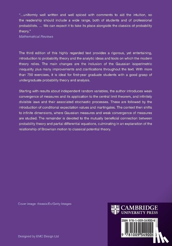 Stroock, Daniel W. (Massachusetts Institute of Technology) - Probability Theory, An Analytic View