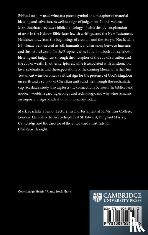 Scarlata, Mark (St Mellitus College - Wine, Soil, and Salvation in the Hebrew Bible and New Testament