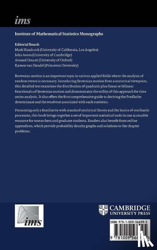 Tanaka, Katsuto (Hitotsubashi University - Brownian Motion, the Fredholm Determinant, and Time Series Analysis
