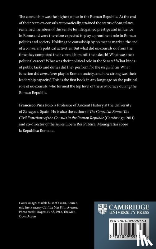 Pina Polo, Francisco (Universidad de Zaragoza) - The Role of Ex-Consuls in Republican Rome, 218–31 BCE
