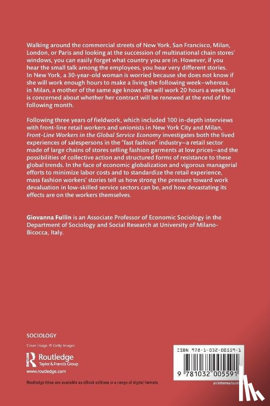 Fullin, Giovanna (University of Milano-Bicocca - Front-Line Workers in the Global Service Economy