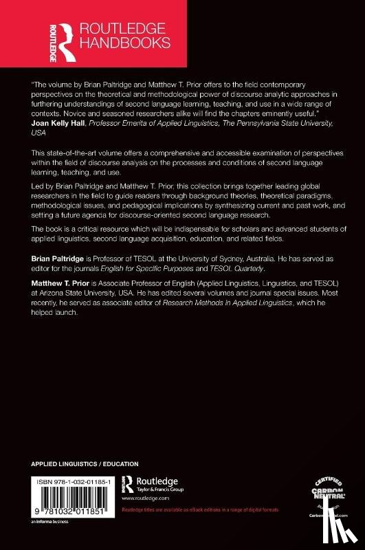  - The Routledge Handbook of Second Language Acquisition and Discourse