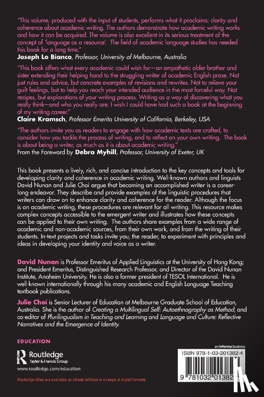 Nunan, David, Choi, Julie (University of Melbourne - Clarity and Coherence in Academic Writing