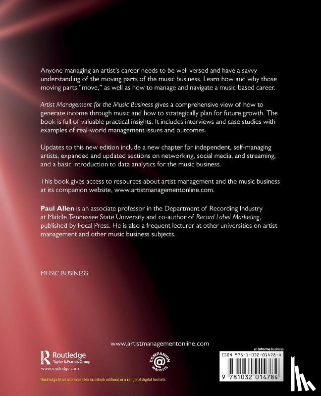 Allen, Paul (Associate Professor - Artist Management for the Music Business