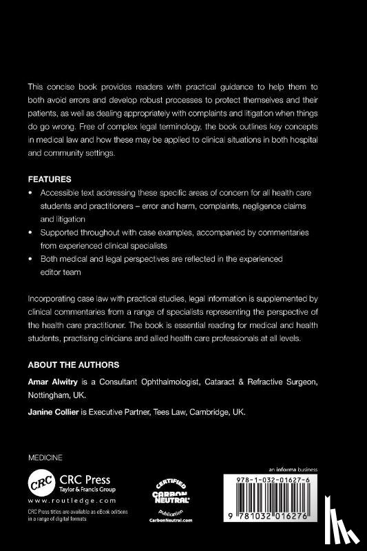 Alwitry, Amar, Collier, Janine - Complaints, Litigation and Clinical Errors