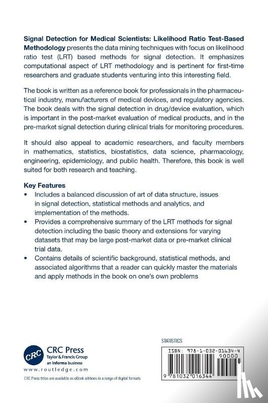 Tiwari, Ram, Zalkikar, Jyoti (US FDA), Huang, Lan (US FDA) - Signal Detection for Medical Scientists