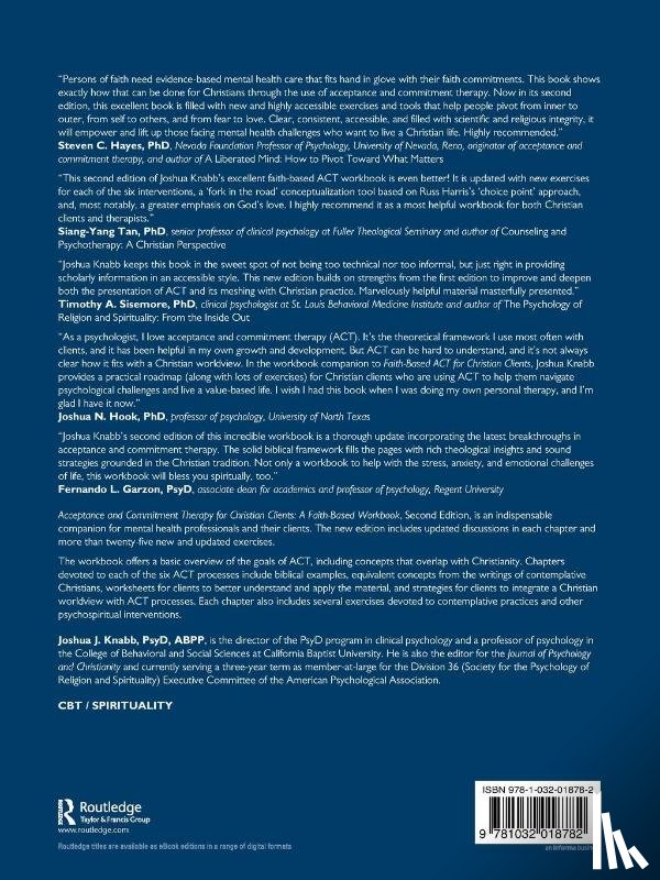 Knabb, Joshua J. (California Baptist University - Acceptance and Commitment Therapy for Christian Clients