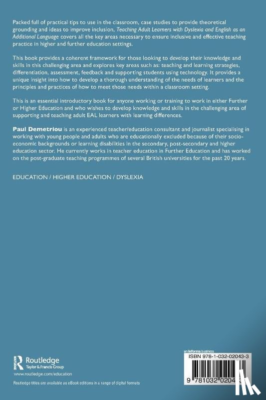 Demetriou, Paul (New City College - Teaching Adult Learners with Dyslexia and English as an Additional Language