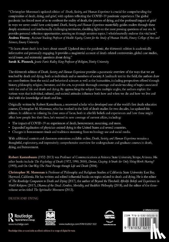 Kastenbaum, Robert, Moreman, Christopher M. - Death, Society, and Human Experience