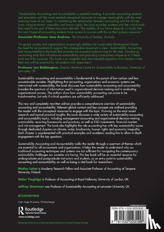 Laine, Matias, Tregidga, Helen, Unerman, Jeffrey (Royal Holloway - Sustainability Accounting and Accountability