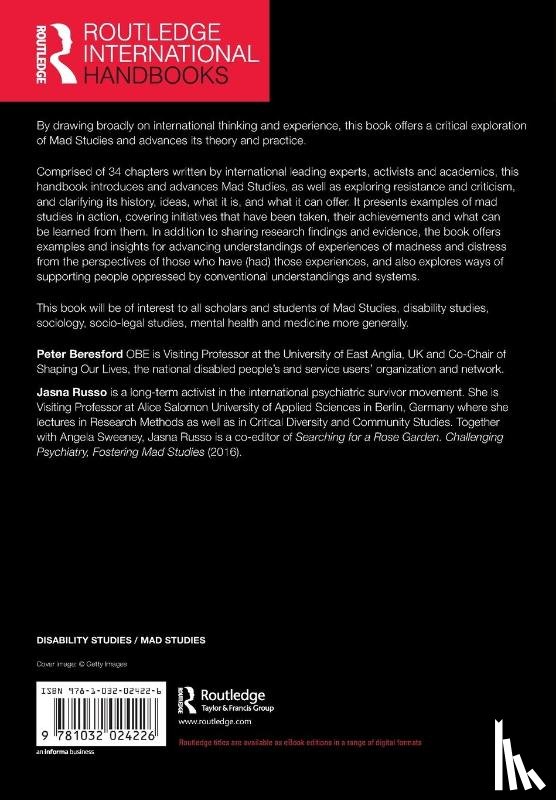  - The Routledge International Handbook of Mad Studies