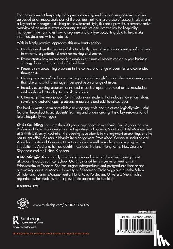 Guilding, Chris (Griffiths University, Mingjie Ji, Kate - Accounting Essentials for Hospitality Managers