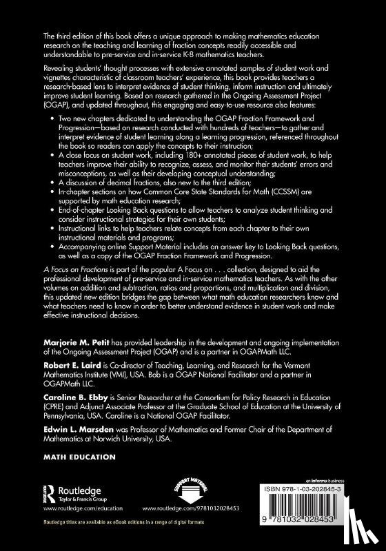 Petit, Marjorie M. (Vermont Mathematics Partnership Ongoing Assessment Project, Laird, Robert E. (Vermont Mathematics Institute, Ebby, Caroline B. (University of Pennsylvania, Marsden, Edwin L. (Norwich University - A Focus on Fractions