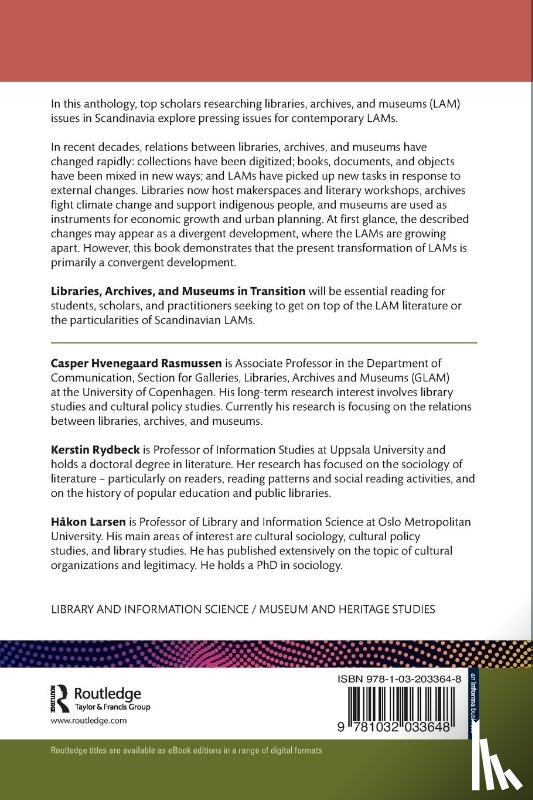  - Libraries, Archives, and Museums in Transition